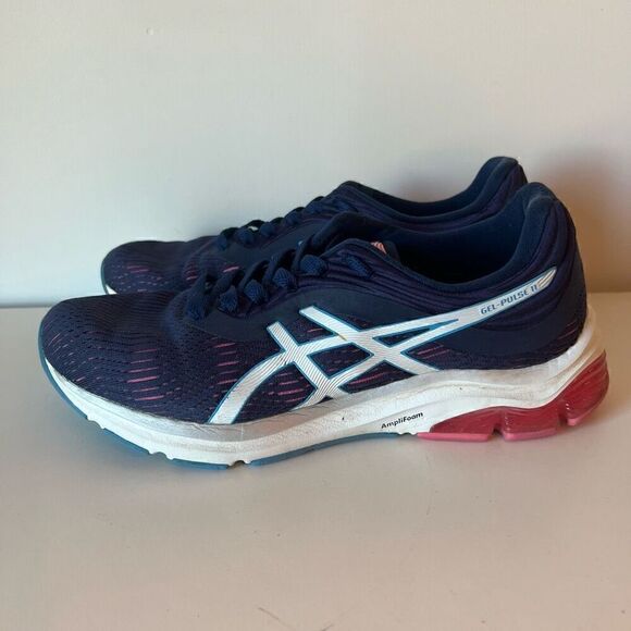Asics Gel Pulse 11 Navy Blue Running Shoes Sneakers AmpliFoam Womens Size 10 - Picture 3 of 11